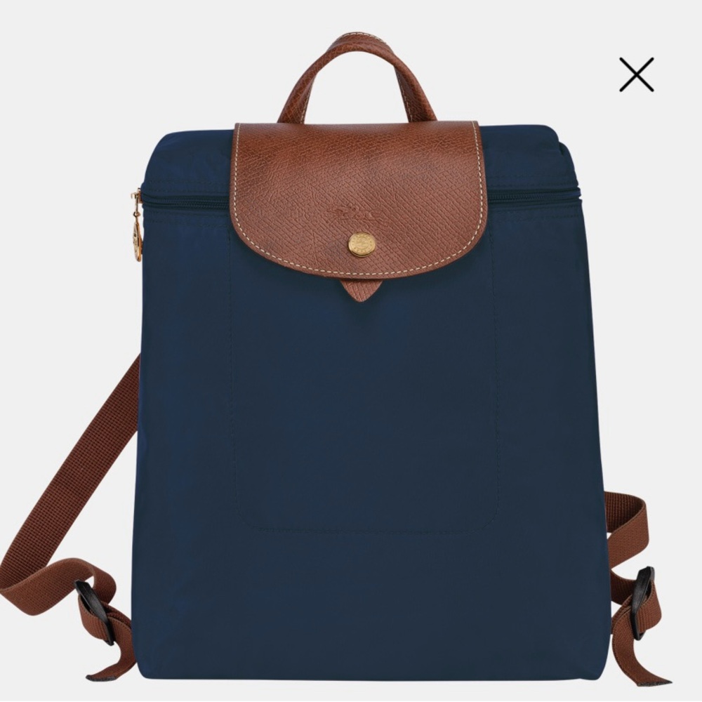 Longchamp Le Pliage Backpack in Bilberry (Blue-Purple)